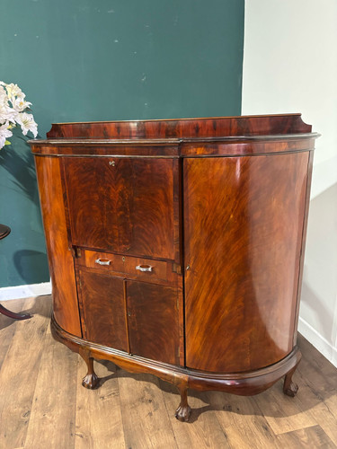 Vintage Mahogany Bureau With Side Cupboards