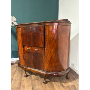 Vintage Mahogany Bureau With Side Cupboards