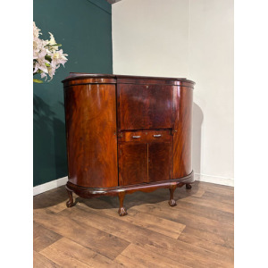 Vintage Mahogany Bureau With Side Cupboards