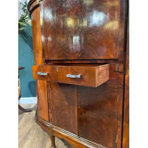 Vintage Mahogany Bureau With Side Cupboards