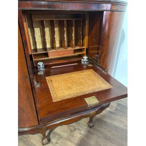 Vintage Mahogany Bureau With Side Cupboards