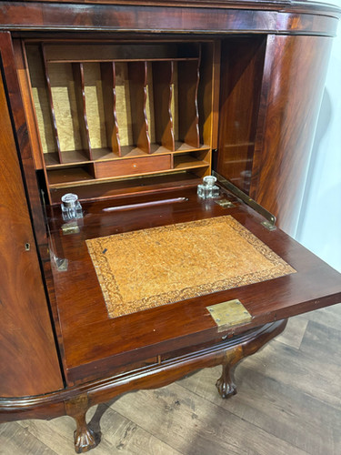 Vintage Mahogany Bureau With Side Cupboards