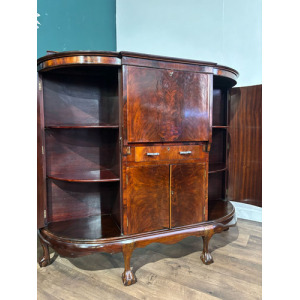 Vintage Mahogany Bureau With Side Cupboards