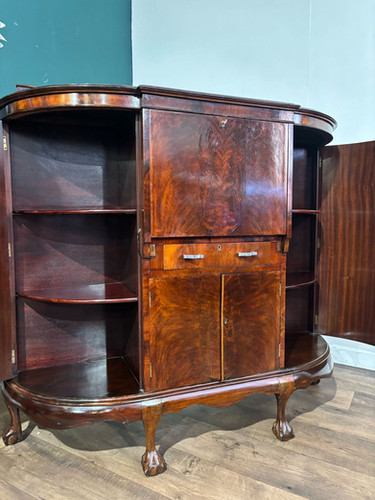 Vintage Mahogany Bureau With Side Cupboards