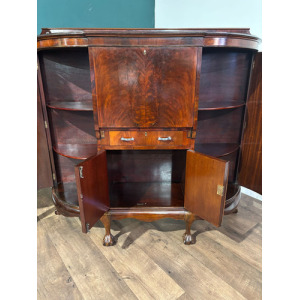 Vintage Mahogany Bureau With Side Cupboards