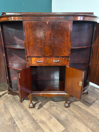 Vintage Mahogany Bureau With Side Cupboards