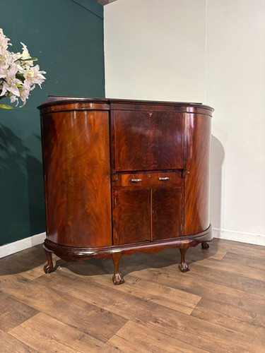 Vintage Mahogany Bureau With Side Cupboards