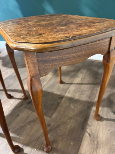 Vintage Nest of Three Walnut Nest of Tables