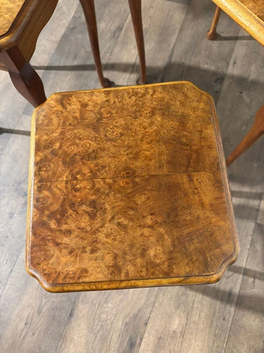 Vintage Nest of Three Walnut Nest of Tables