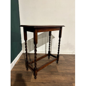 Vintage Oak Barley Twist Window Table