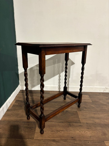 Vintage Oak Barley Twist Window Table