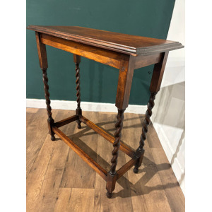 Vintage Oak Barley Twist Window Table