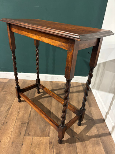 Vintage Oak Barley Twist Window Table