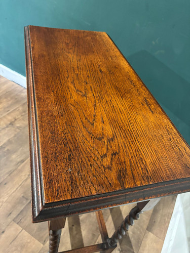 Vintage Oak Barley Twist Window Table