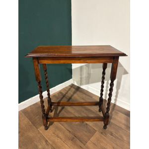 Vintage Oak Barley Twist Window Table