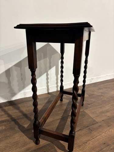Vintage Oak Barley Twist Window Table