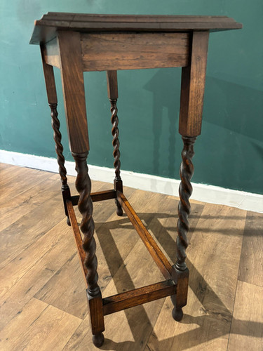 Vintage Oak Barley Twist Window Table