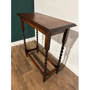 Vintage Oak Barley Twist Window Table