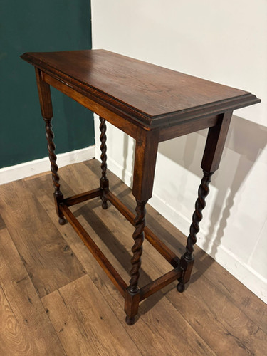 Vintage Oak Barley Twist Window Table