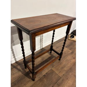 Vintage Oak Barley Twist Window Table