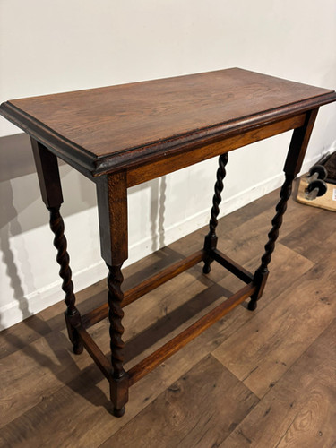 Vintage Oak Barley Twist Window Table