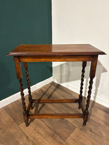 Vintage Oak Barley Twist Window Table