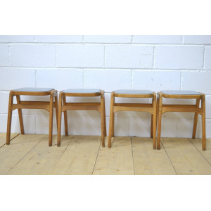 Vintage Stacking Stools by Centa Set of 4 Beech Mid Century Retro