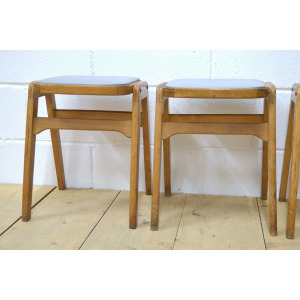 Vintage Stacking Stools by Centa Set of 4 Beech Mid Century Retro