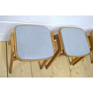 Vintage Stacking Stools by Centa Set of 4 Beech Mid Century Retro