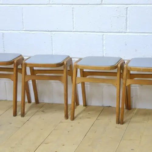 Vintage Stacking Stools by Centa Set of 4 Beech Mid Century Retro