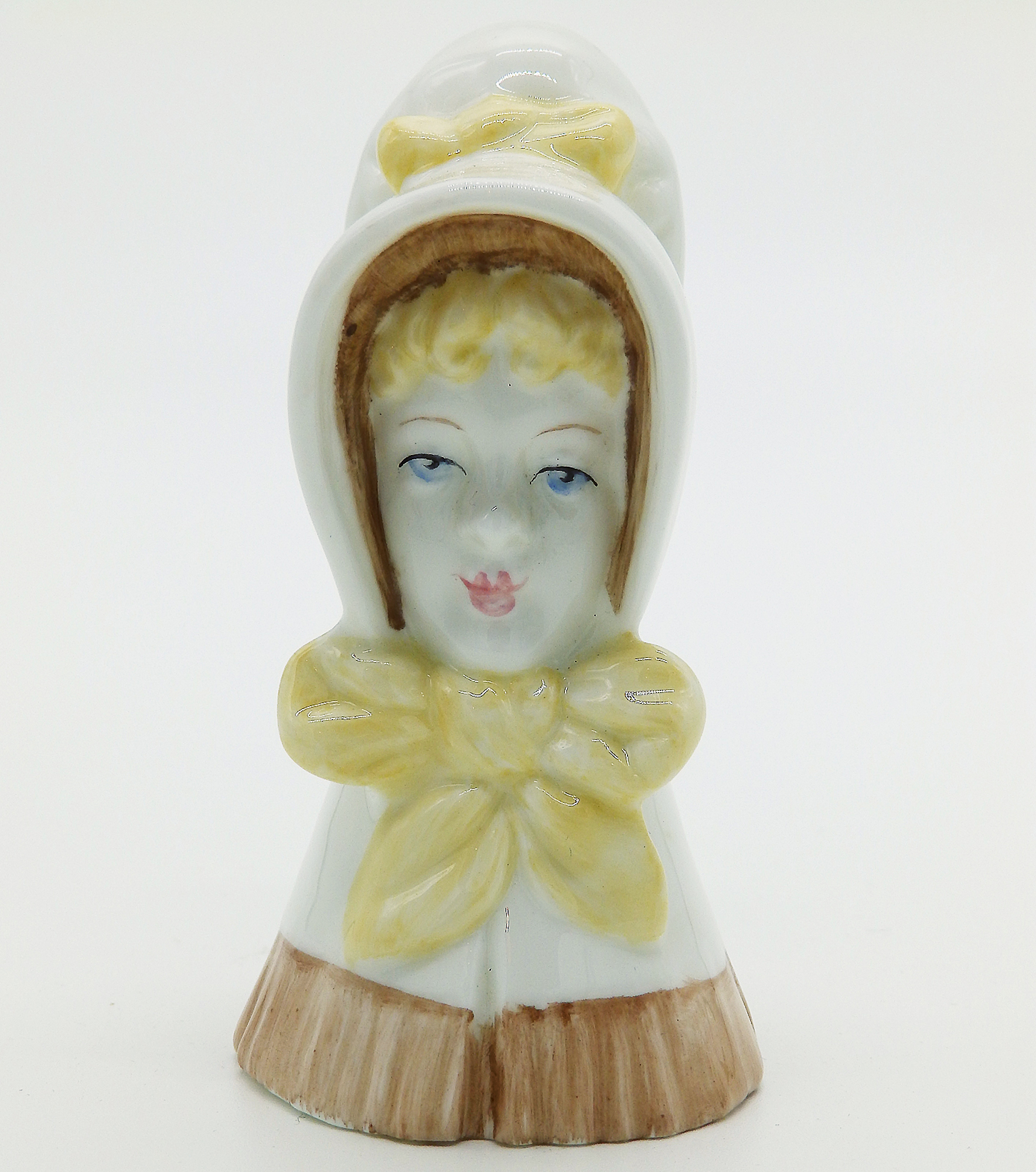 Vintage Royal Worcester Kate Greenway style porcelain hand-painted 'Young Girl' Candle Snuffer 1976