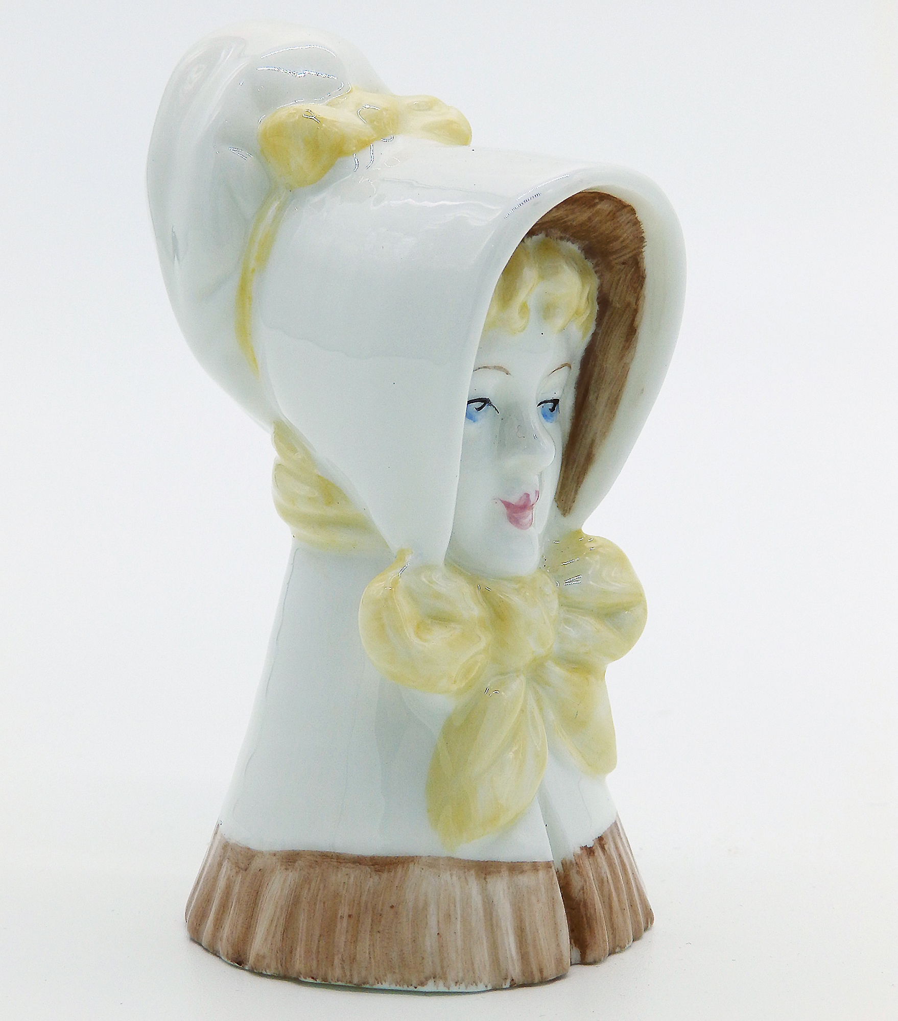 Vintage Royal Worcester Kate Greenway style porcelain hand-painted 'Young Girl' Candle Snuffer 1976