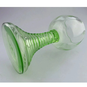 An attractive Art Deco stemware green glass stepped Goblet C.1920-30's